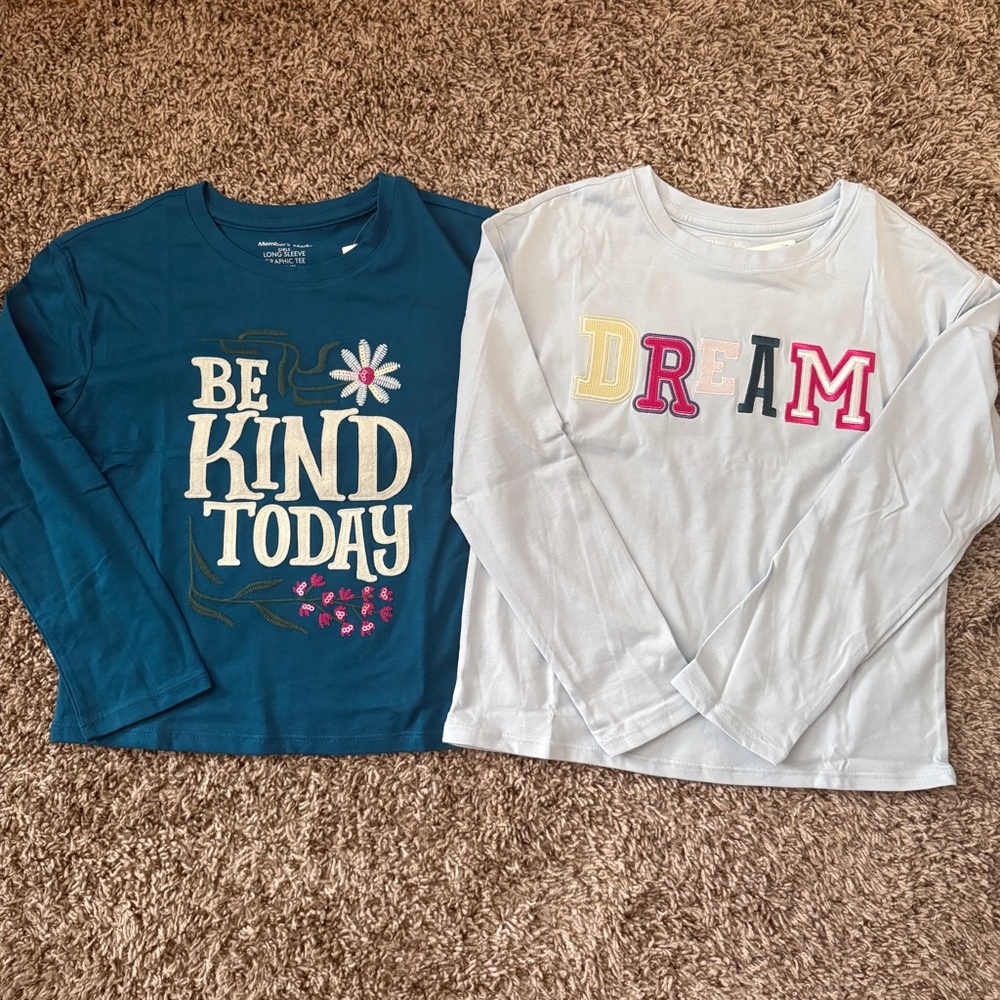 Be Kind & Dream Long Sleeve Kids Tees Set
